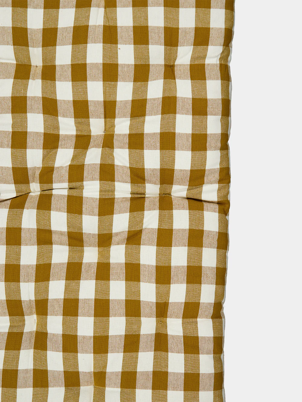 Mustard Checked Cotton Mattress - Image 4