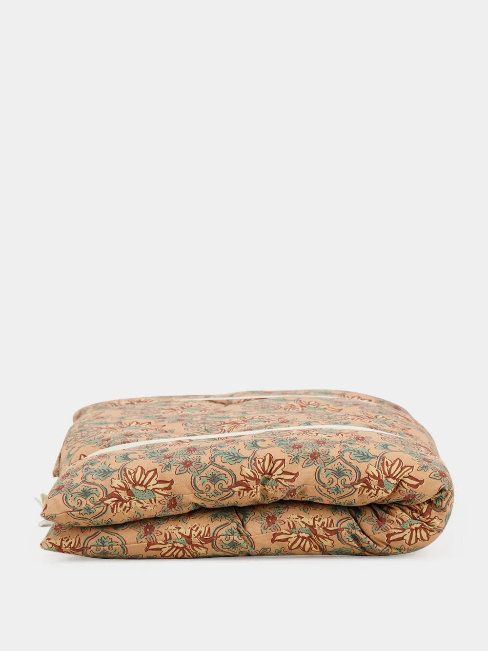 Peach Floral Printed Cotton Mattress