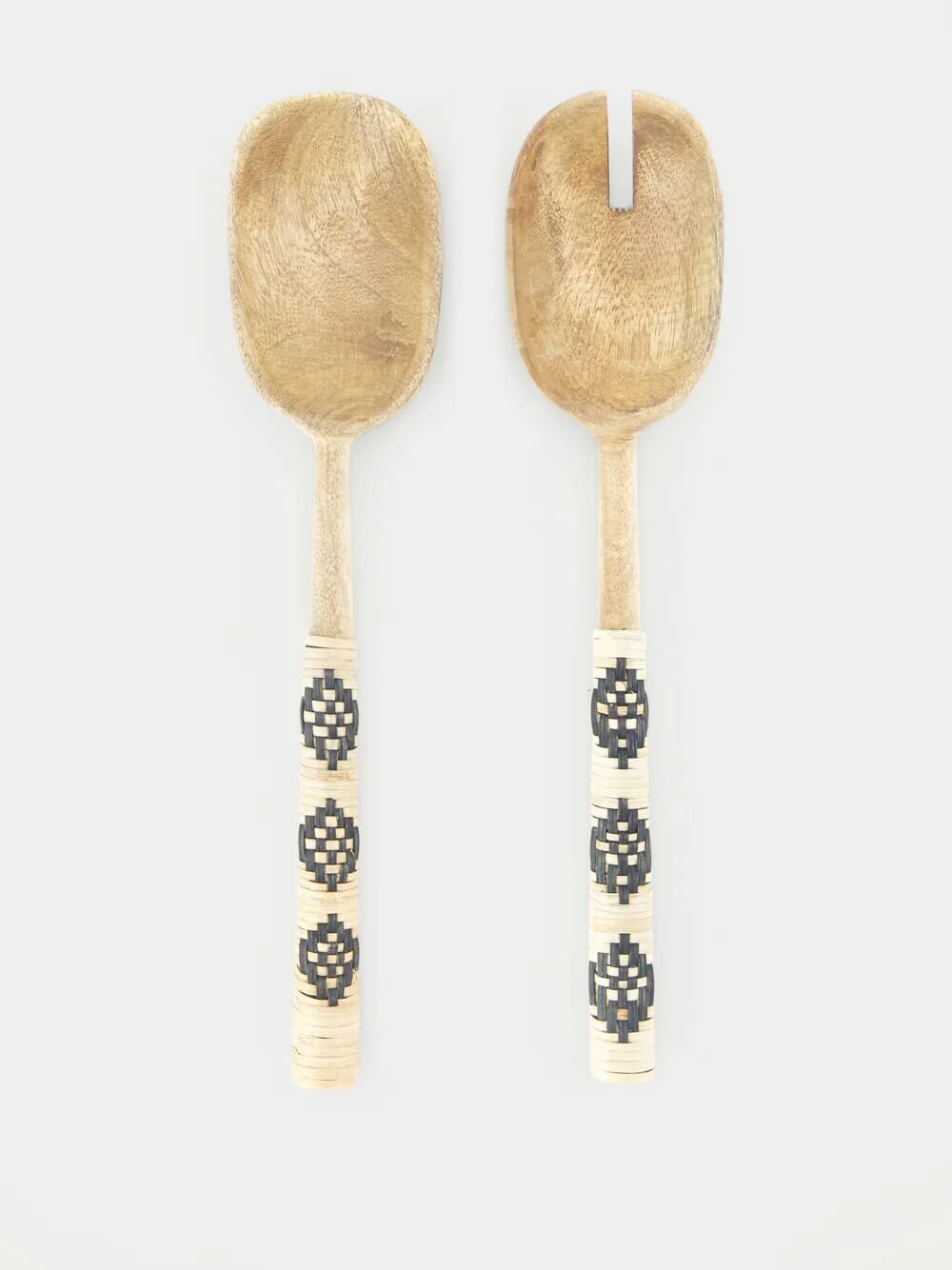 Wooden Salad Set with Bamboo