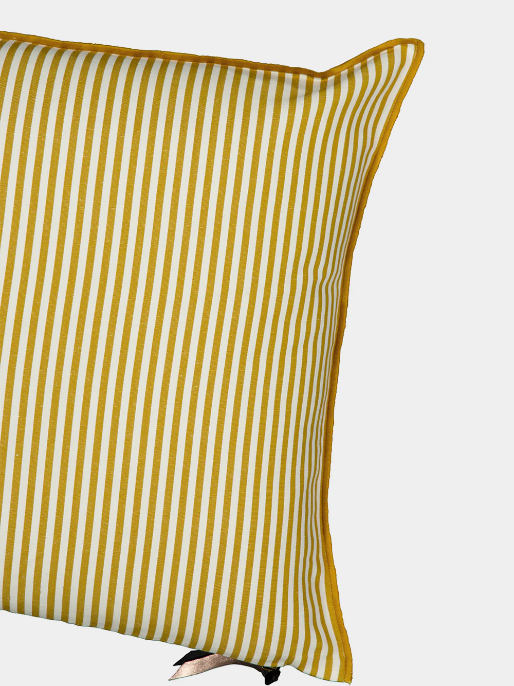 Ocre Striped Vice Versa Cushion - Image 3