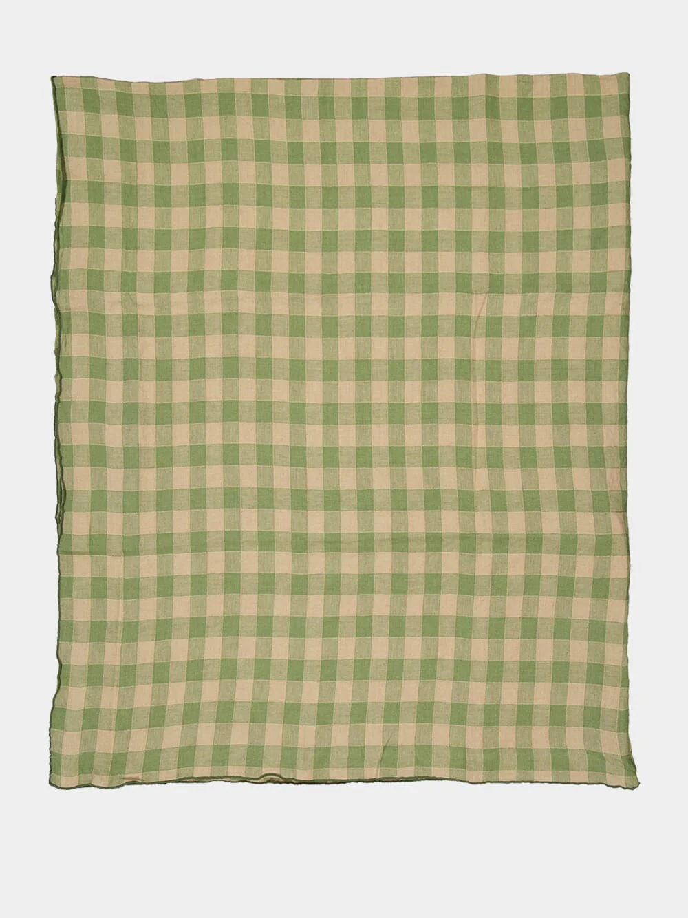 Green Vichy Bourdon Canvas Tablecloth