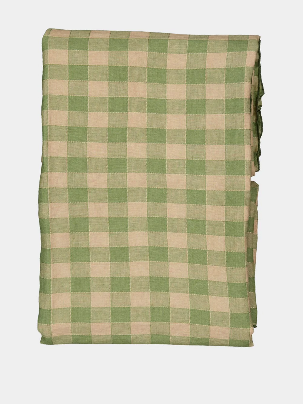 Green Vichy Bourdon Canvas Tablecloth - Image 2