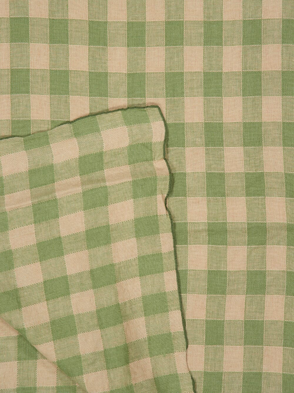 Green Vichy Bourdon Canvas Tablecloth - Image 3