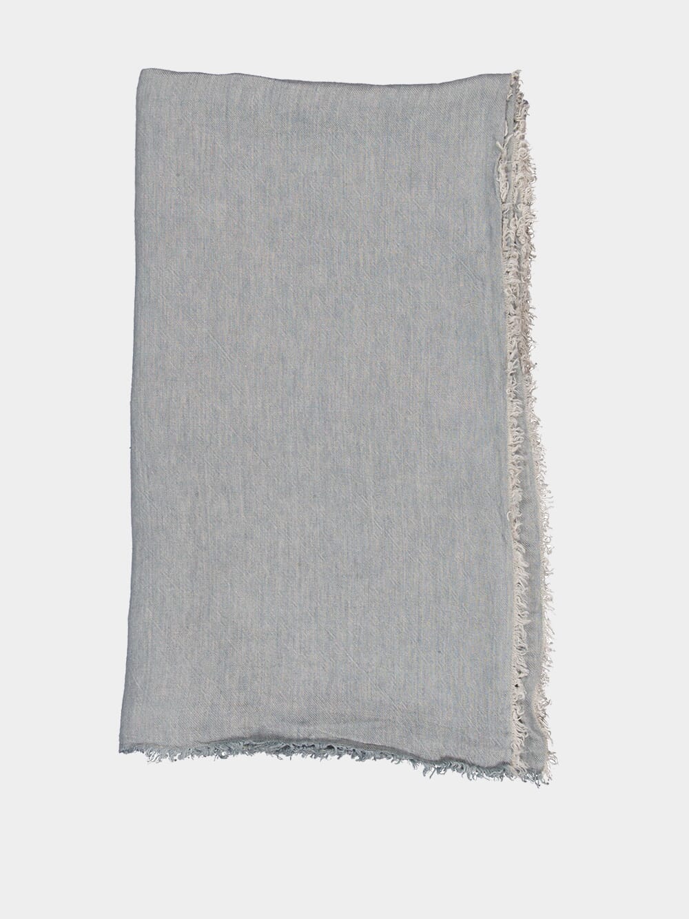 Crumpled Washed Linen Grey Throw