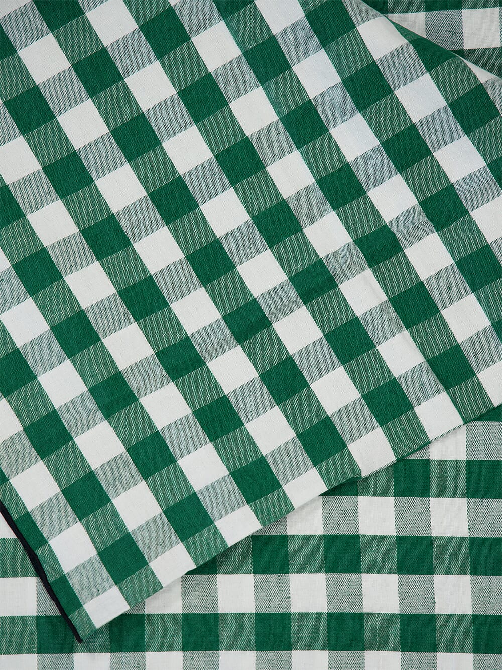 Green Bourdon Black Mesh Gingham Rectangular Extra Large Tablecloth - Image 3