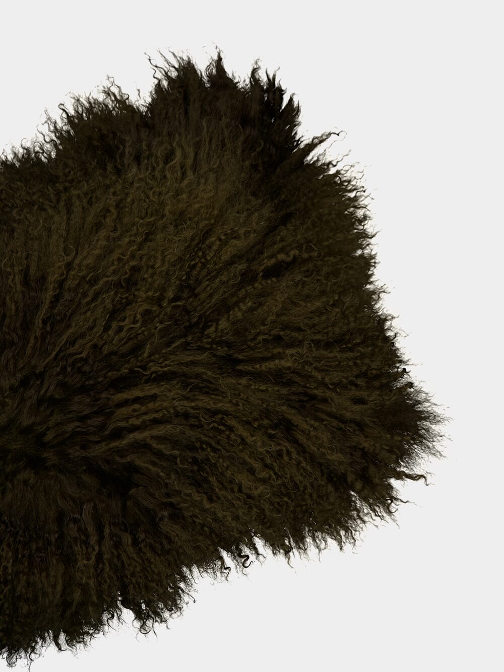 Tibetan Goat Skin Khaki Cushion - Image 3