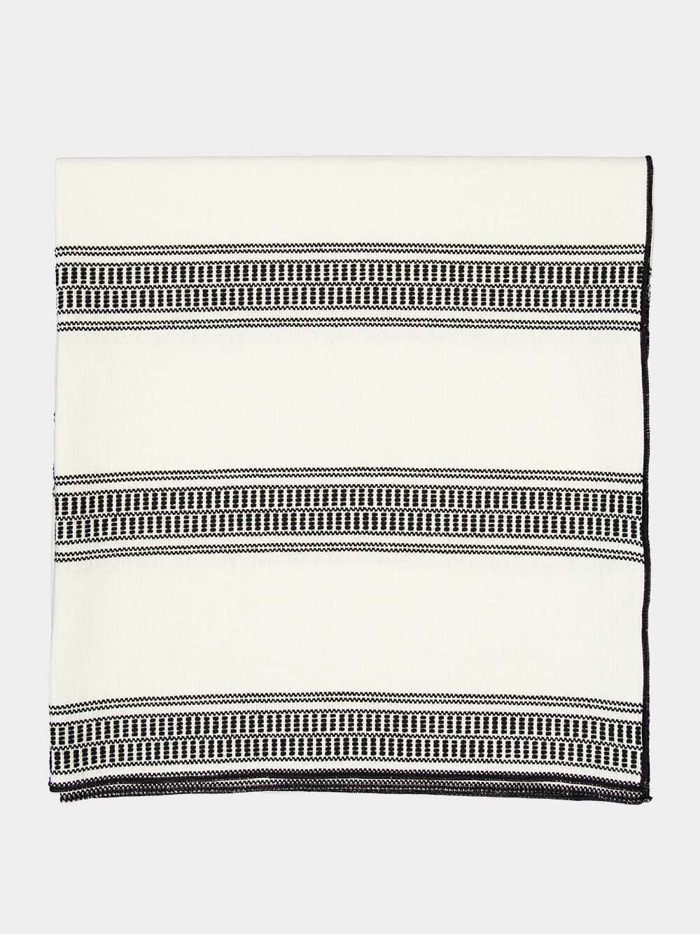 Vice Versa Embroidered Canvas Cyclades Black Throw - Image 2
