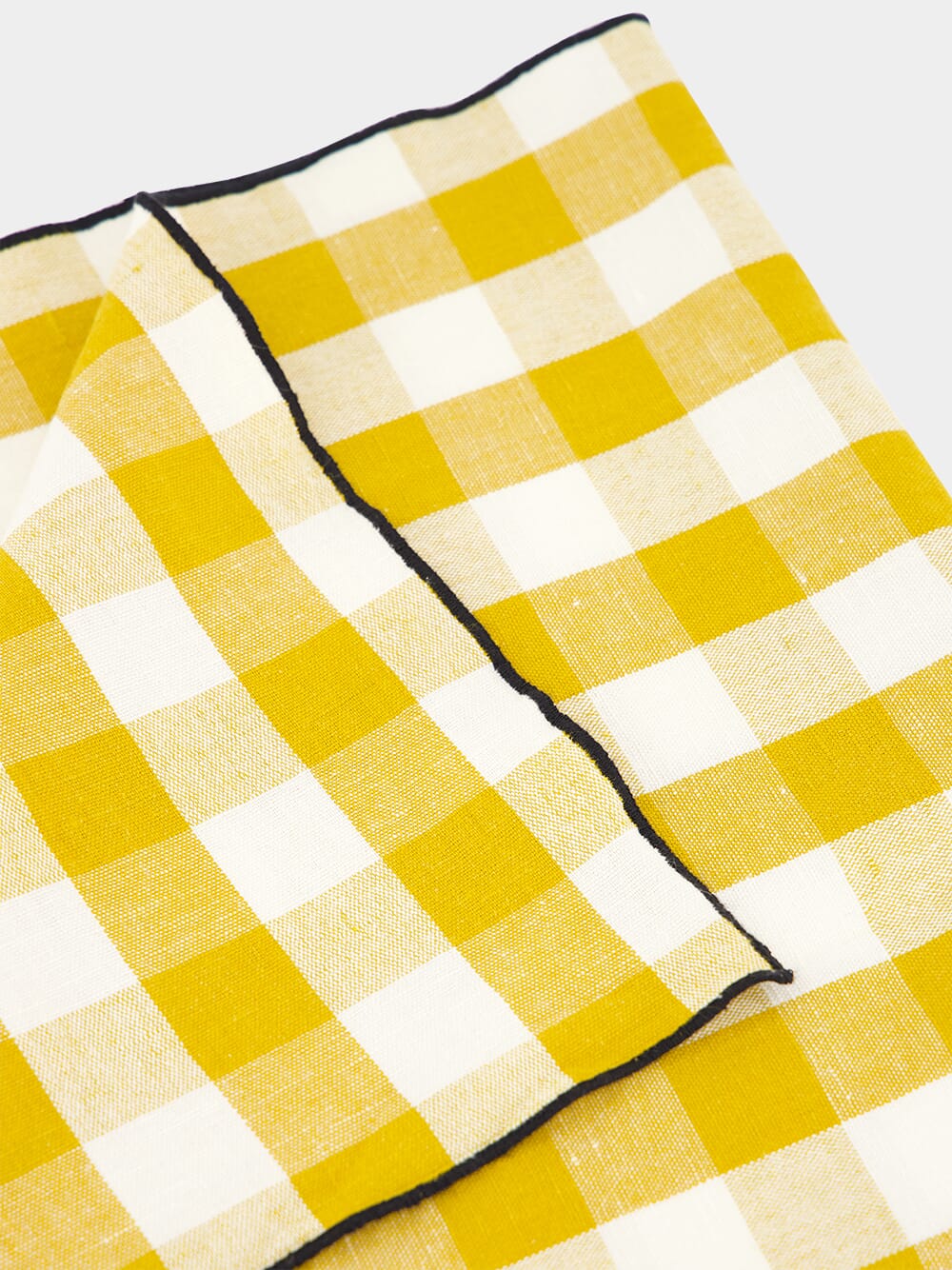 Yellow Bourdon Black Mesh Gingham Tea Towel - Image 3