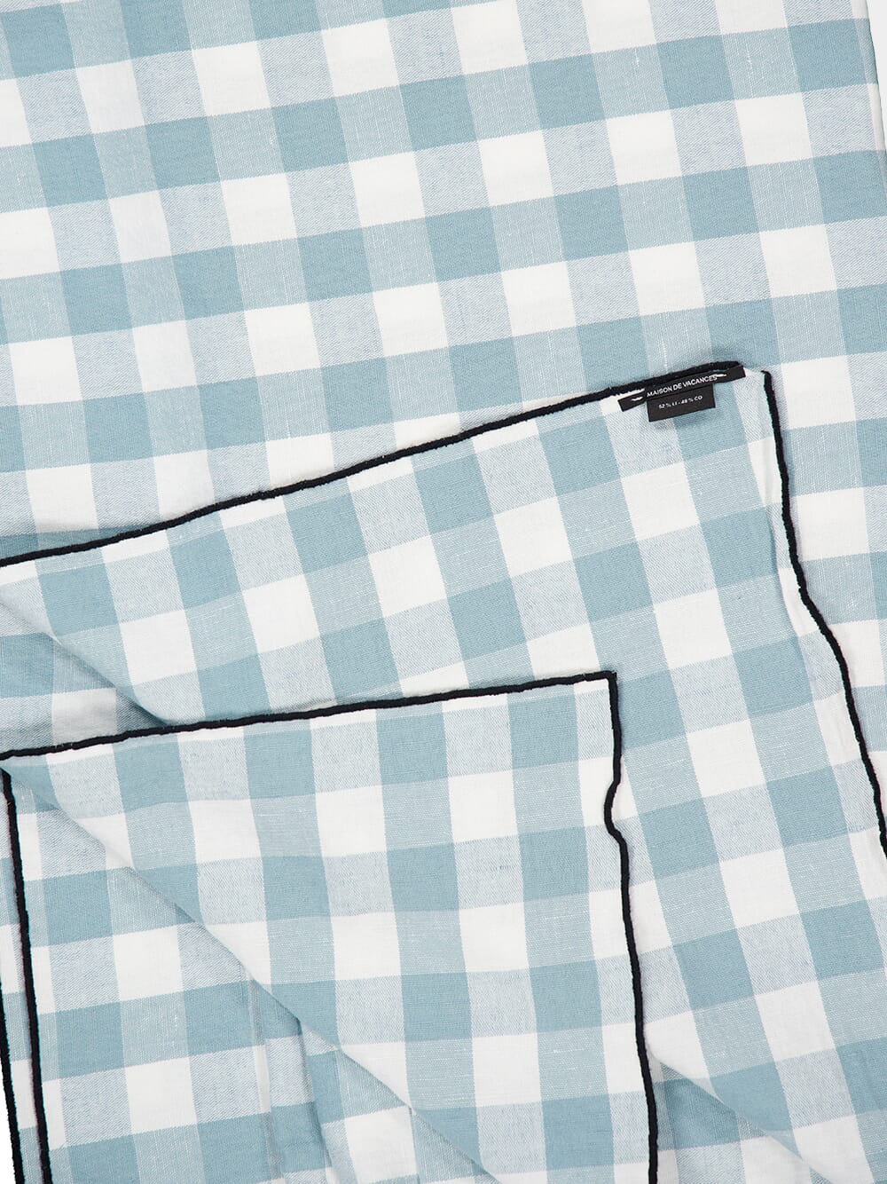 Mimi Vichy Aqua Noir Tablecloth - Image 3