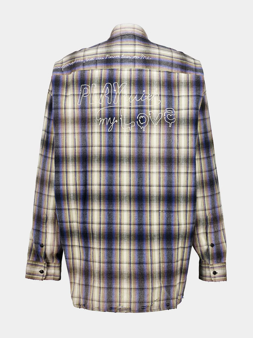 Beige Vintage Check Shirt - Image 2