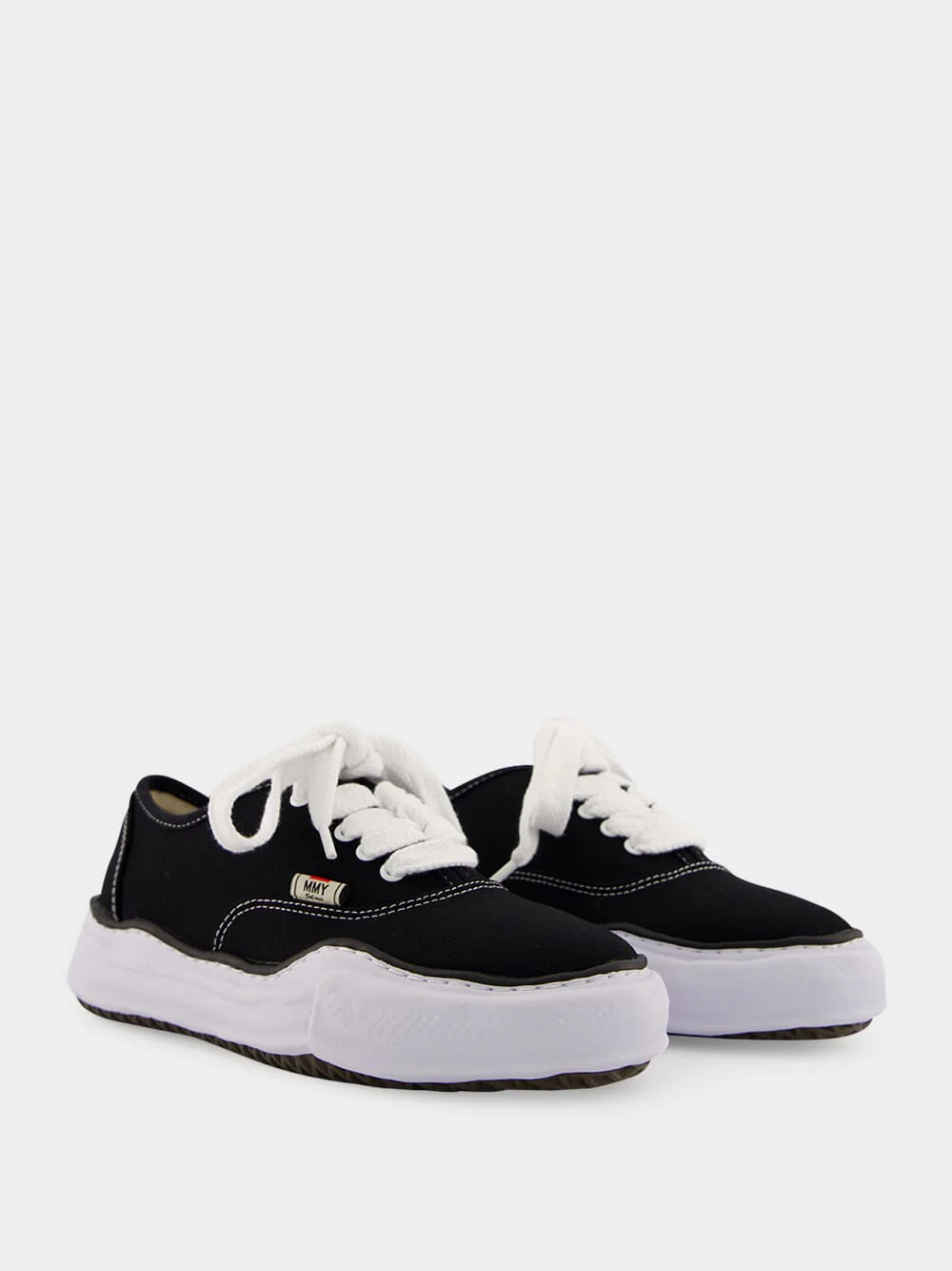 Black Baker Canvas Low-Top Sneakers - Image 3