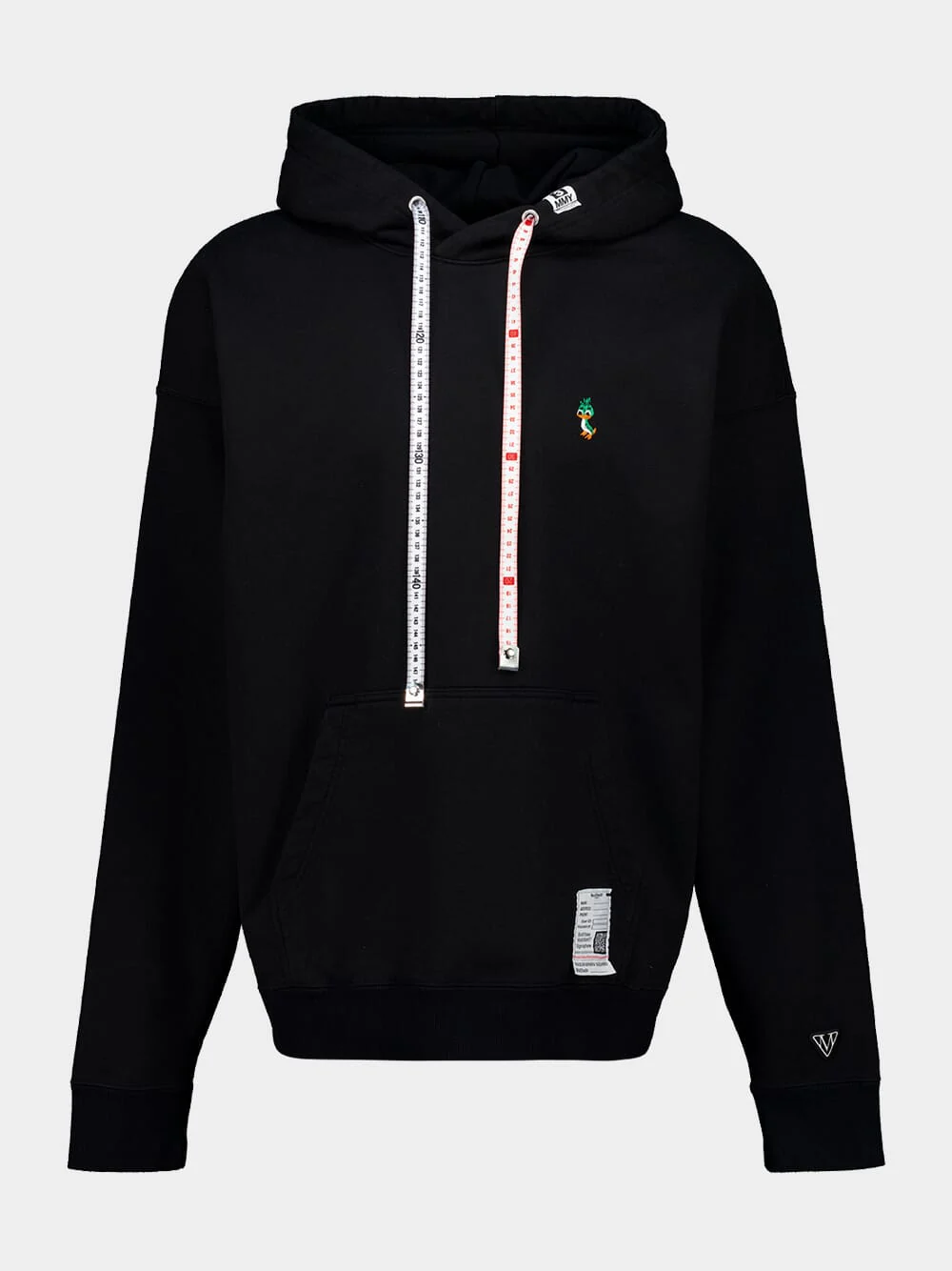 Black Leon Embroidery Hooded Sweatshirt