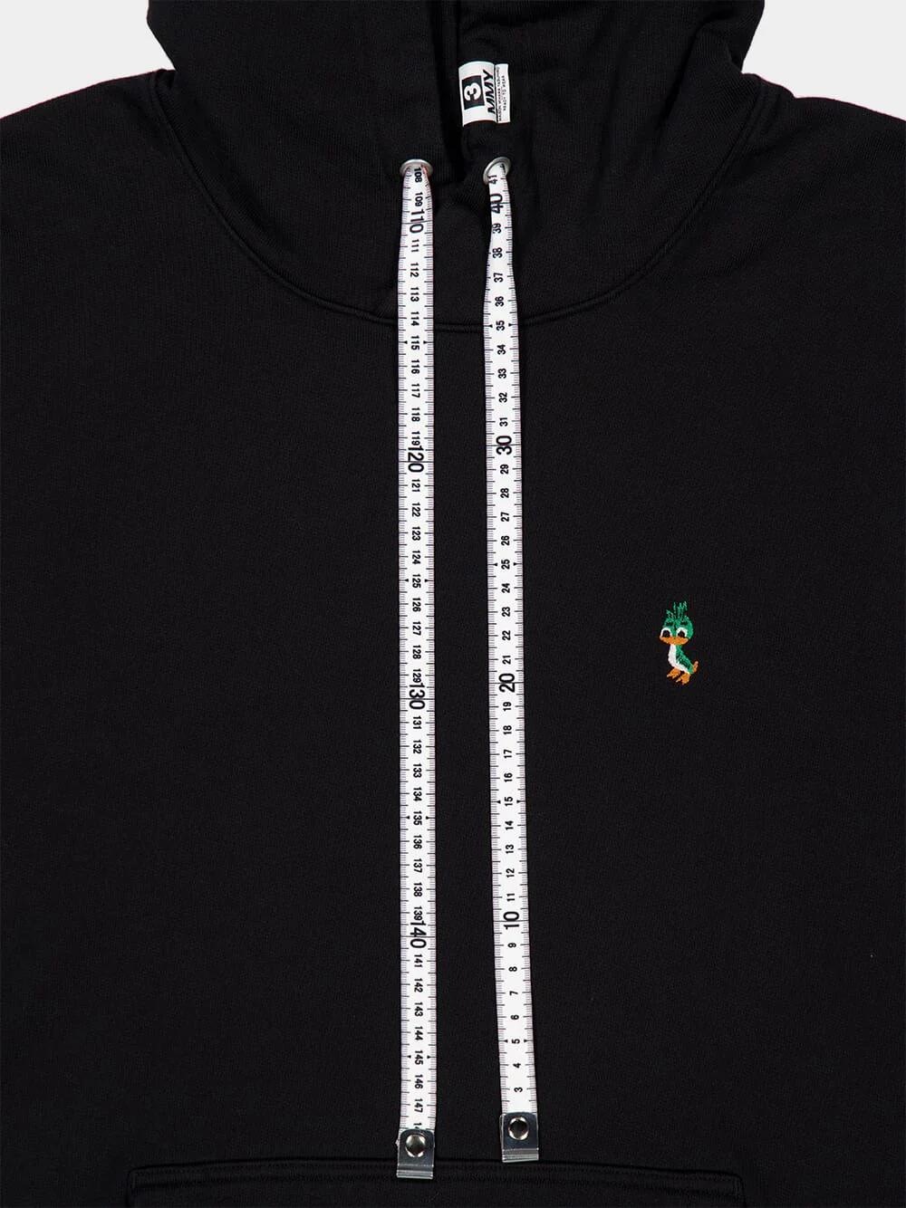 Black Leon Embroidery Hooded Sweatshirt - Image 3