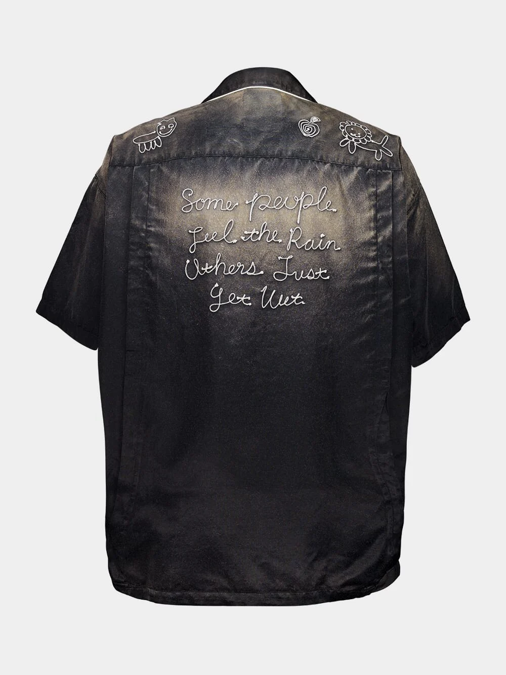 Black Sun Faded Satin Shirt - Image 2