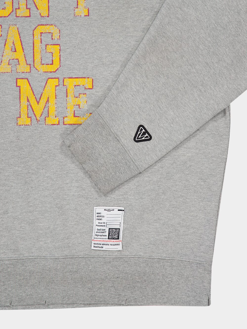 Grey Don’t Tag Me Printed Sweatshirt - Image 4