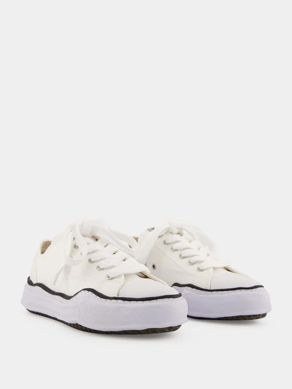 White Peterson OG Sole Canvas Low-Top Sneakers - Image 3