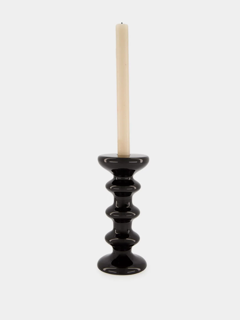 Black Small Slavic Candle Holder