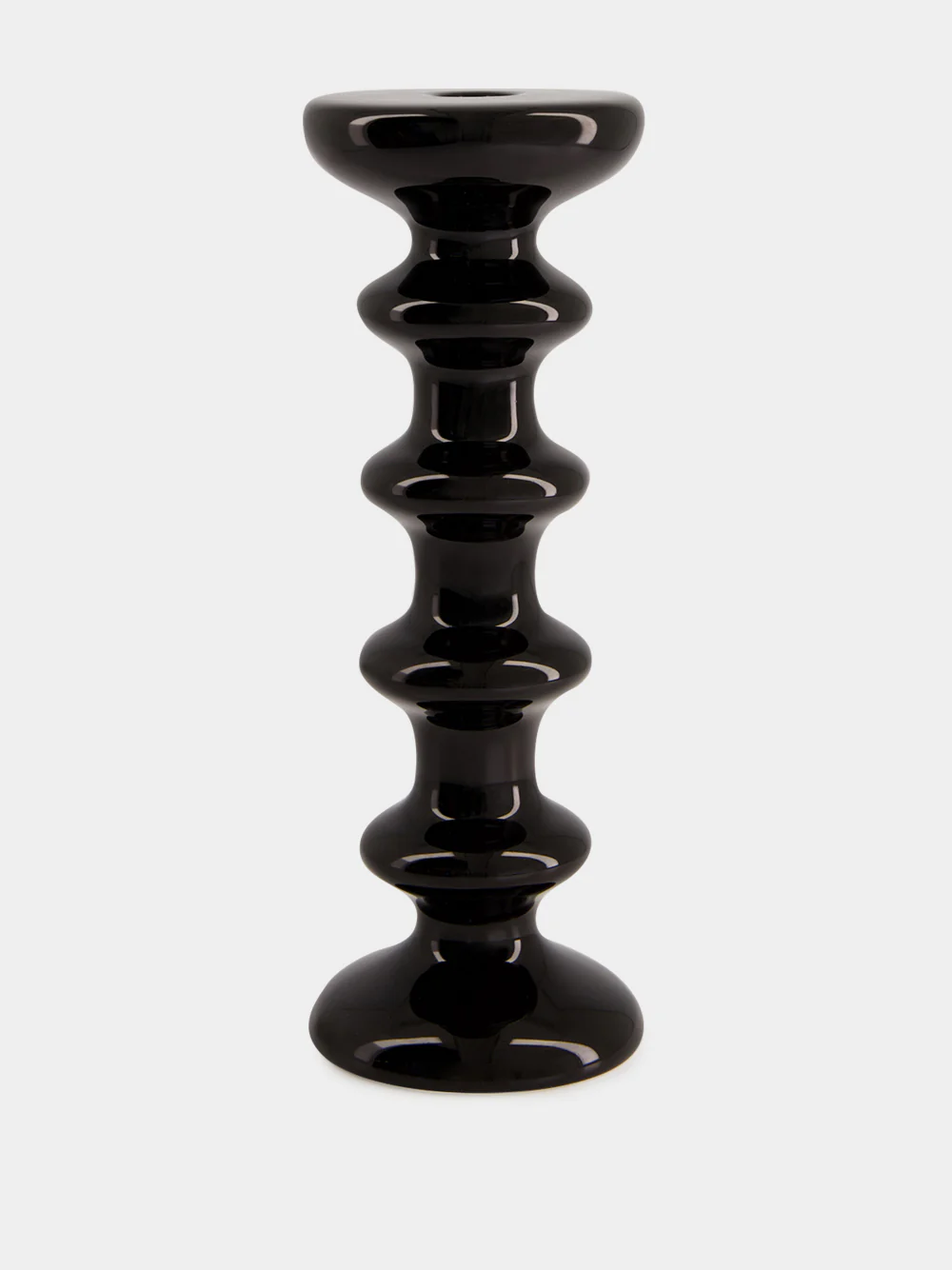 Black Slavic Ceramic Candleholder