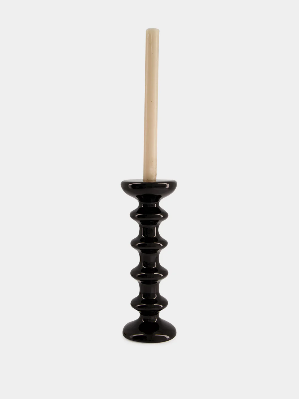 Black Slavic Ceramic Candleholder - Image 2
