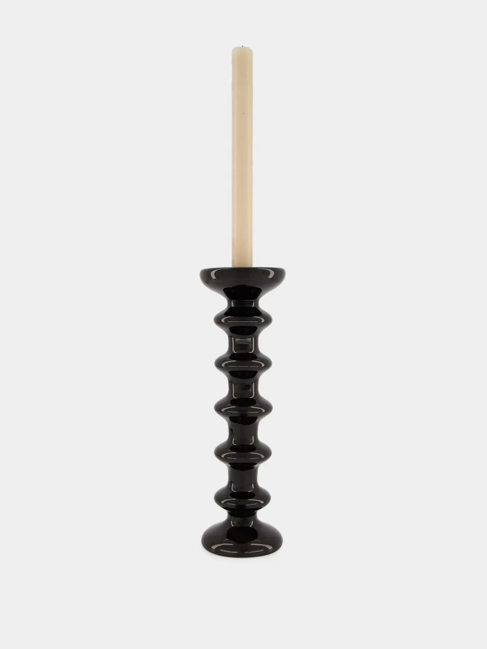 Black Large Slavic Candle Holder