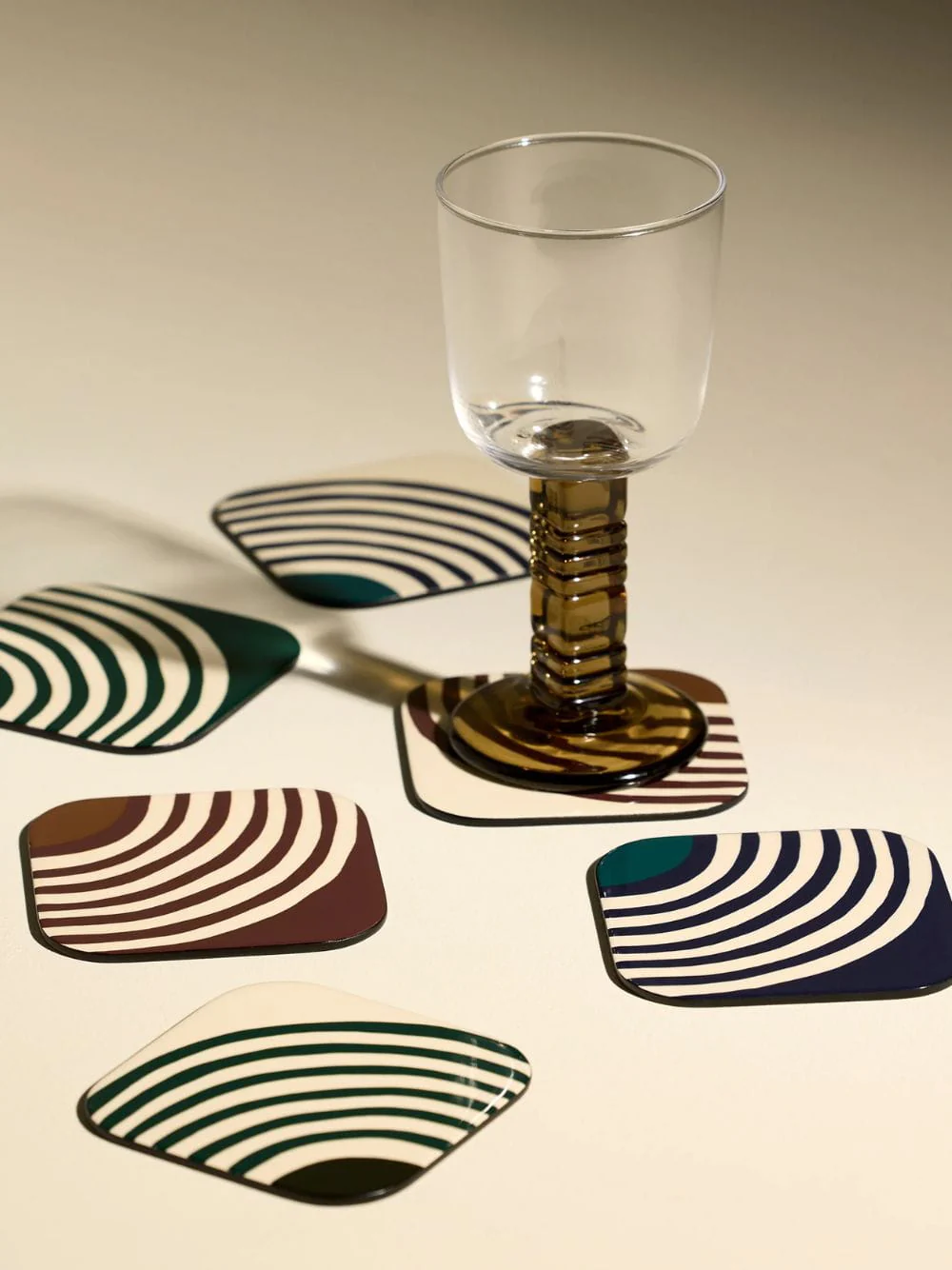 Mirage Multicolour Lacquered Coasters Set