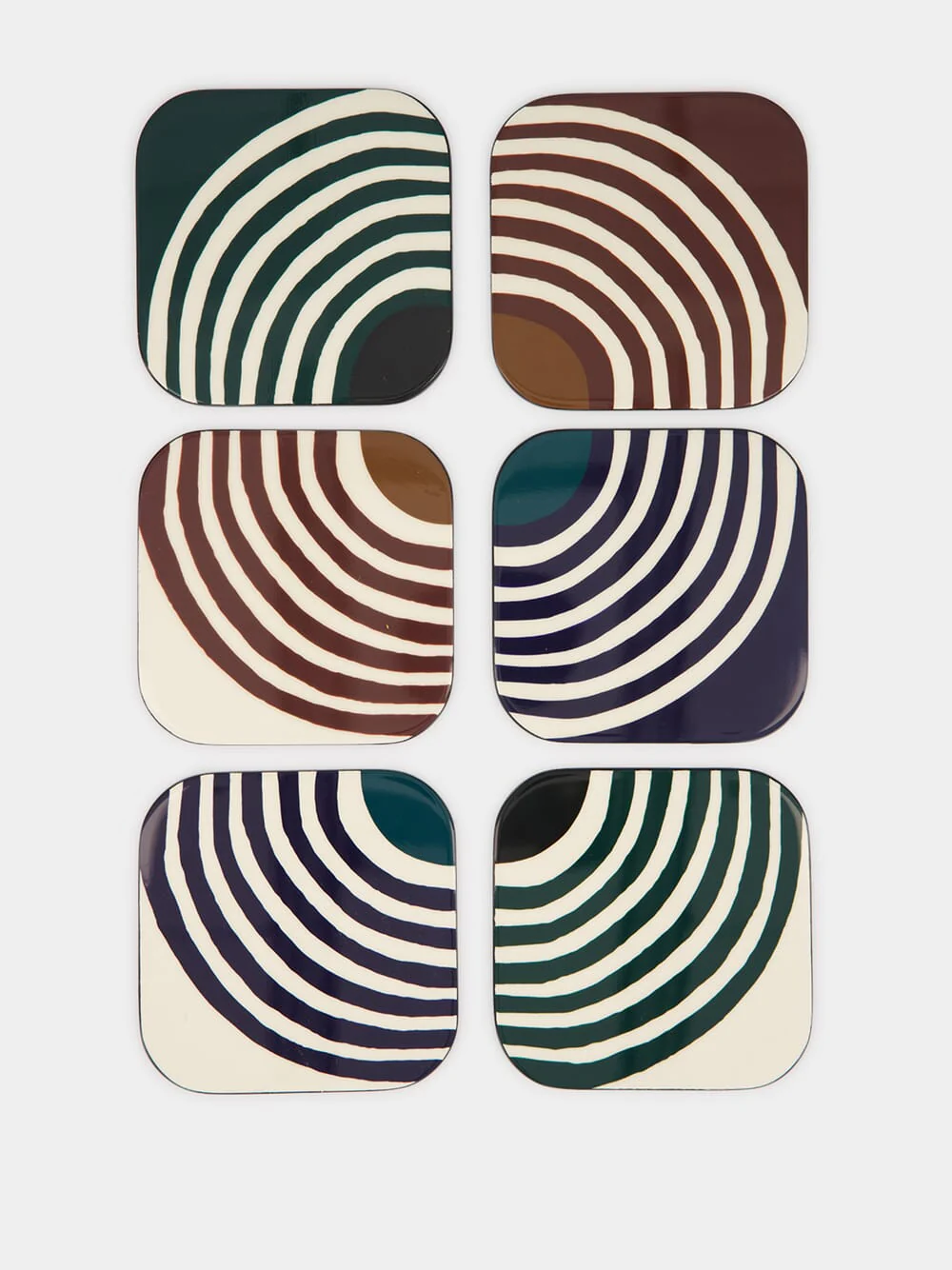 Mirage Multicolour Lacquered Coasters Set - Image 2