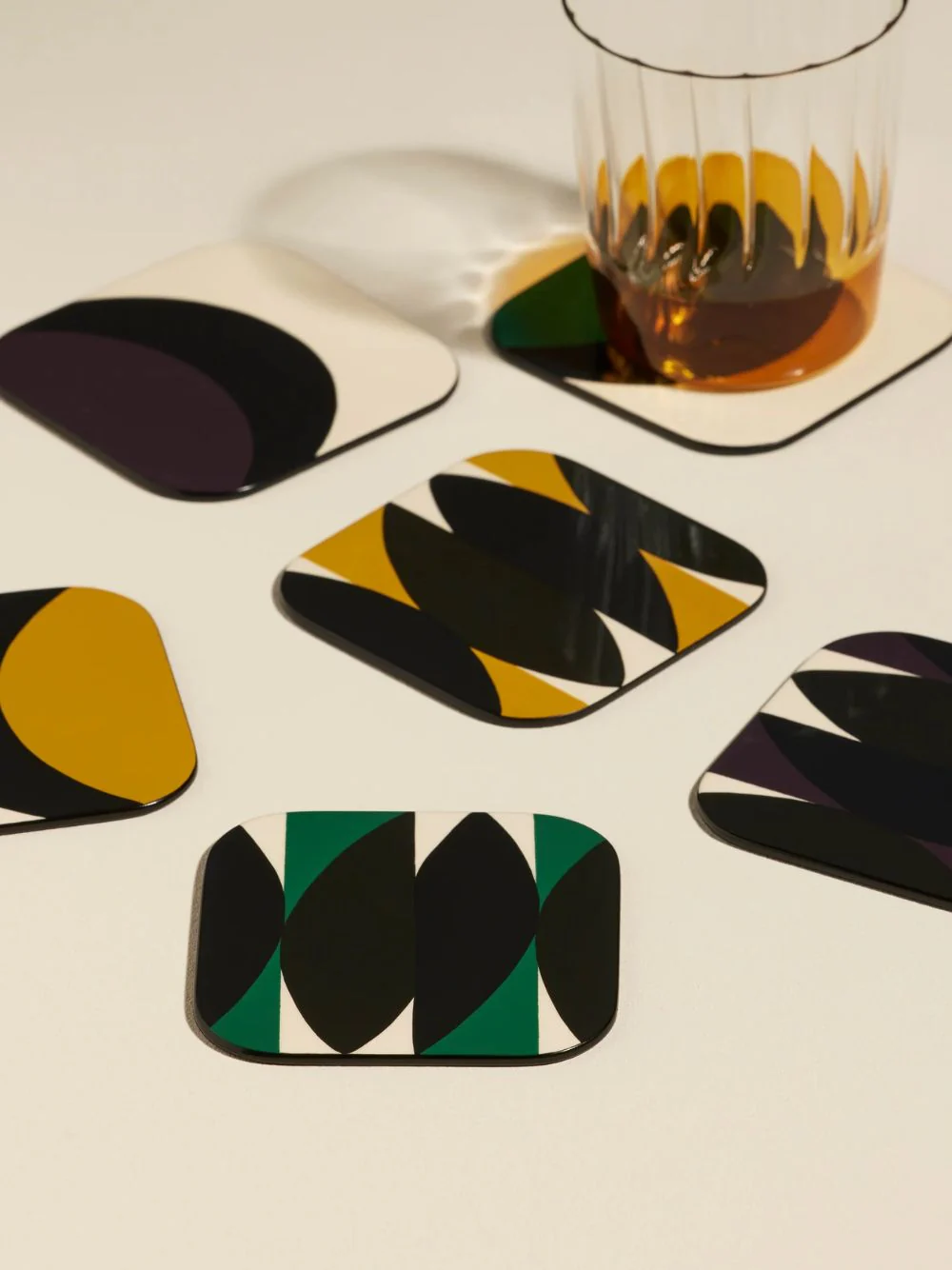 Tchin Coasters in Multicolour Set of 6 - Image 2