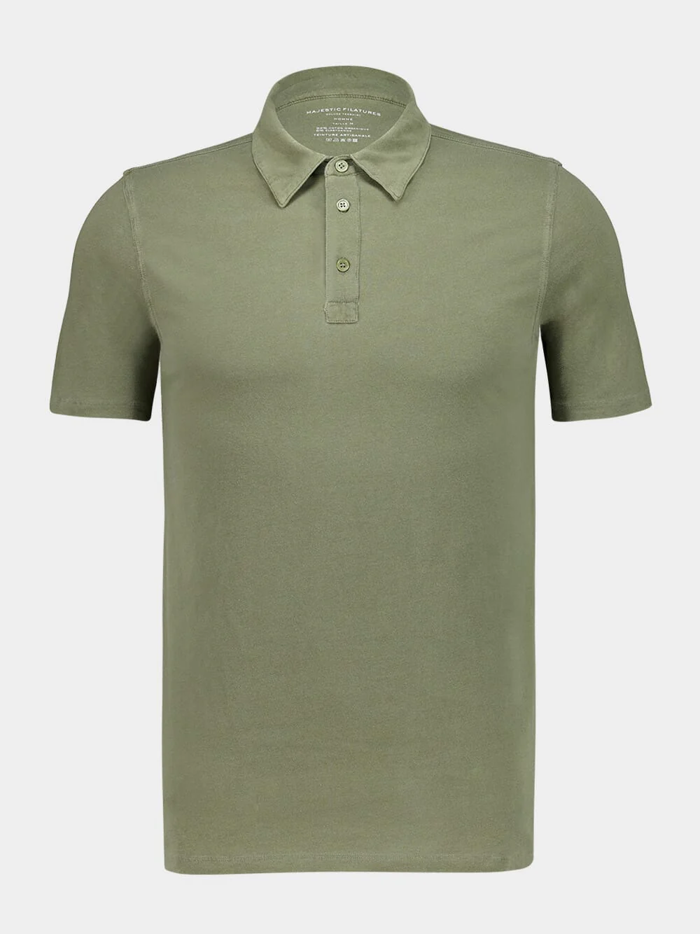 Army Green Organic Cotton Short-Sleeve Polo