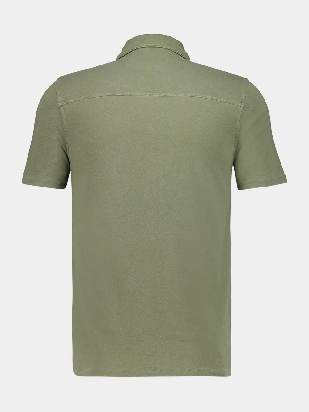 Army Green Organic Cotton Short-Sleeve Polo - Image 2