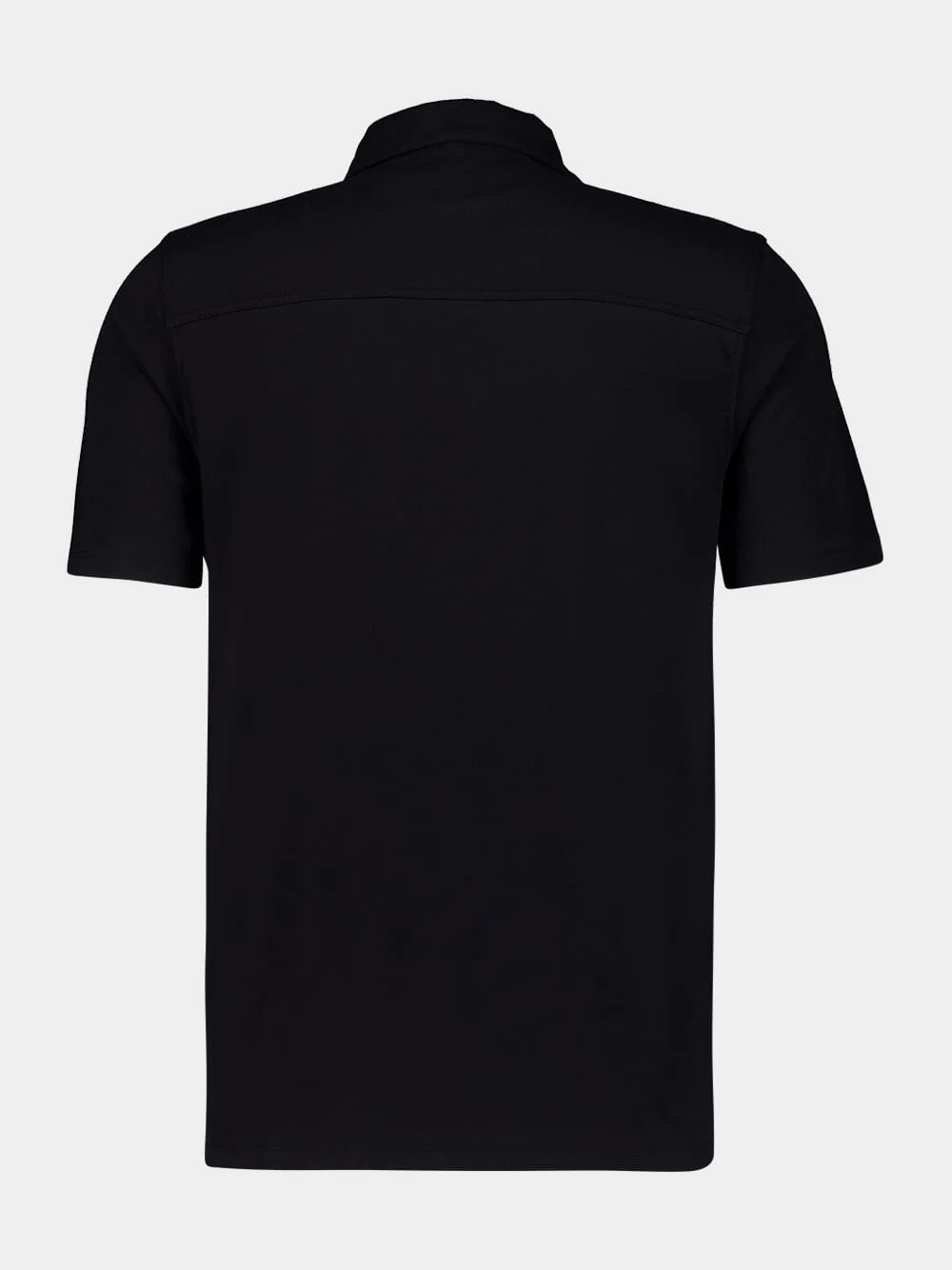 Black Organic Cotton Polo Shirt - Image 2