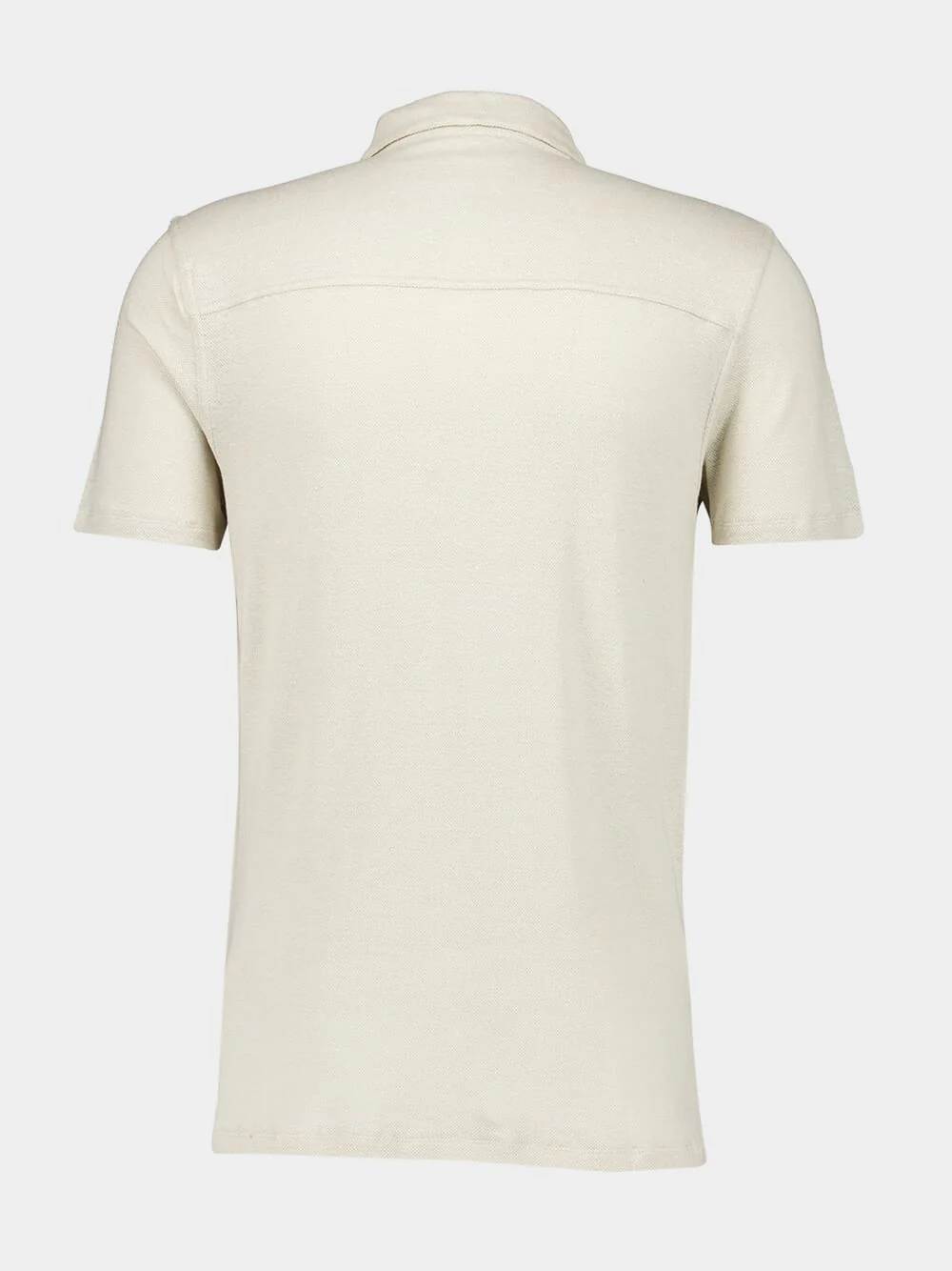 Pearl Linen Stretch Short-Sleeved Polo Shirt - Image 2