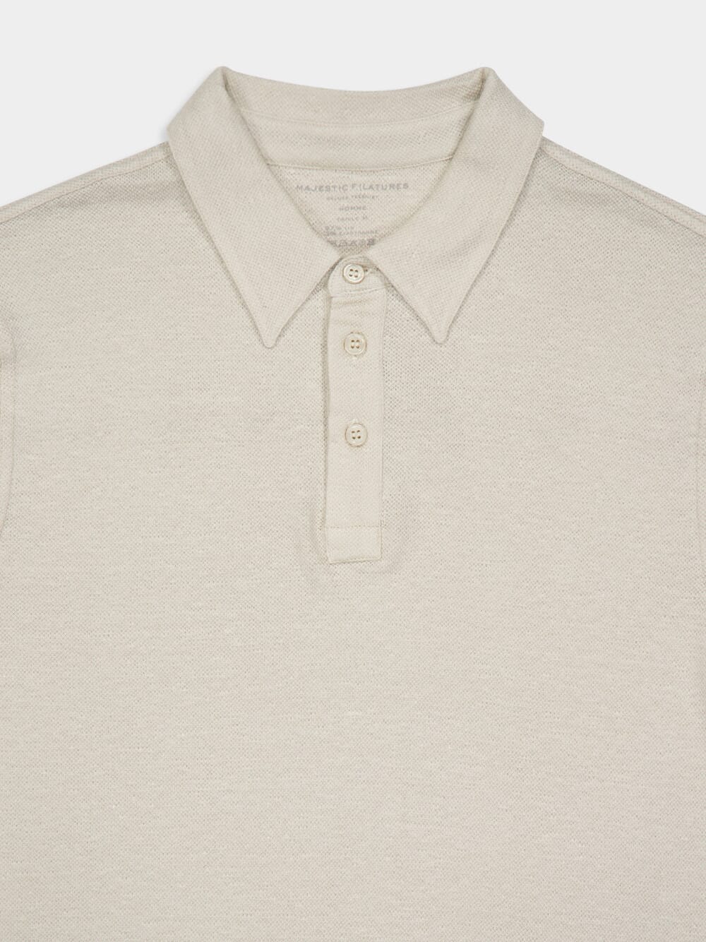 Pearl Linen Stretch Short-Sleeved Polo Shirt - Image 3