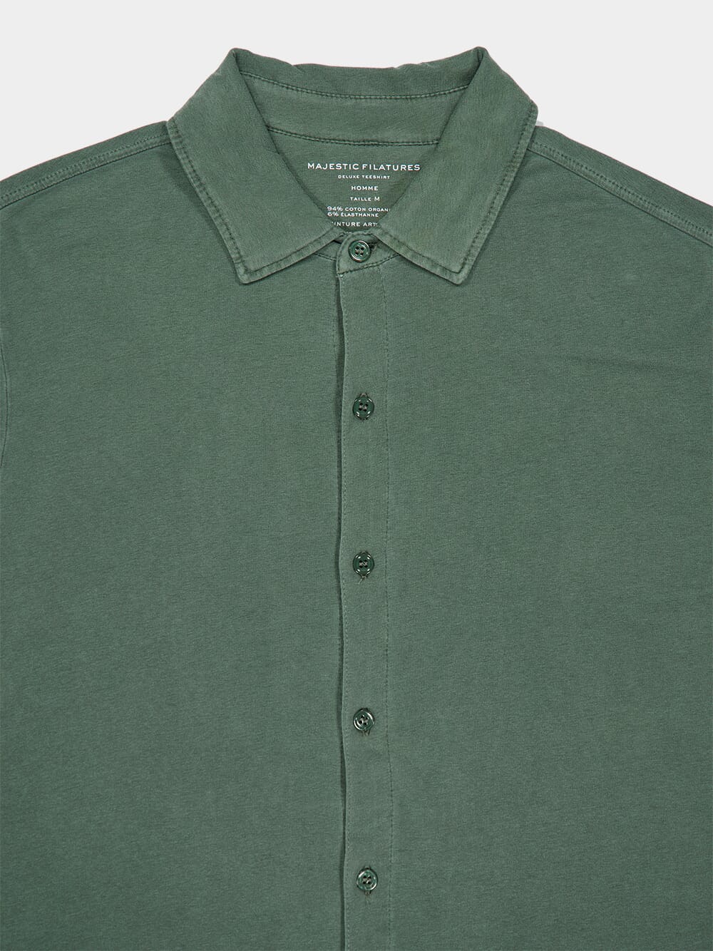 Tuscan Green Organic Cotton Artisanal Dyeing Herman Shirt - Image 3