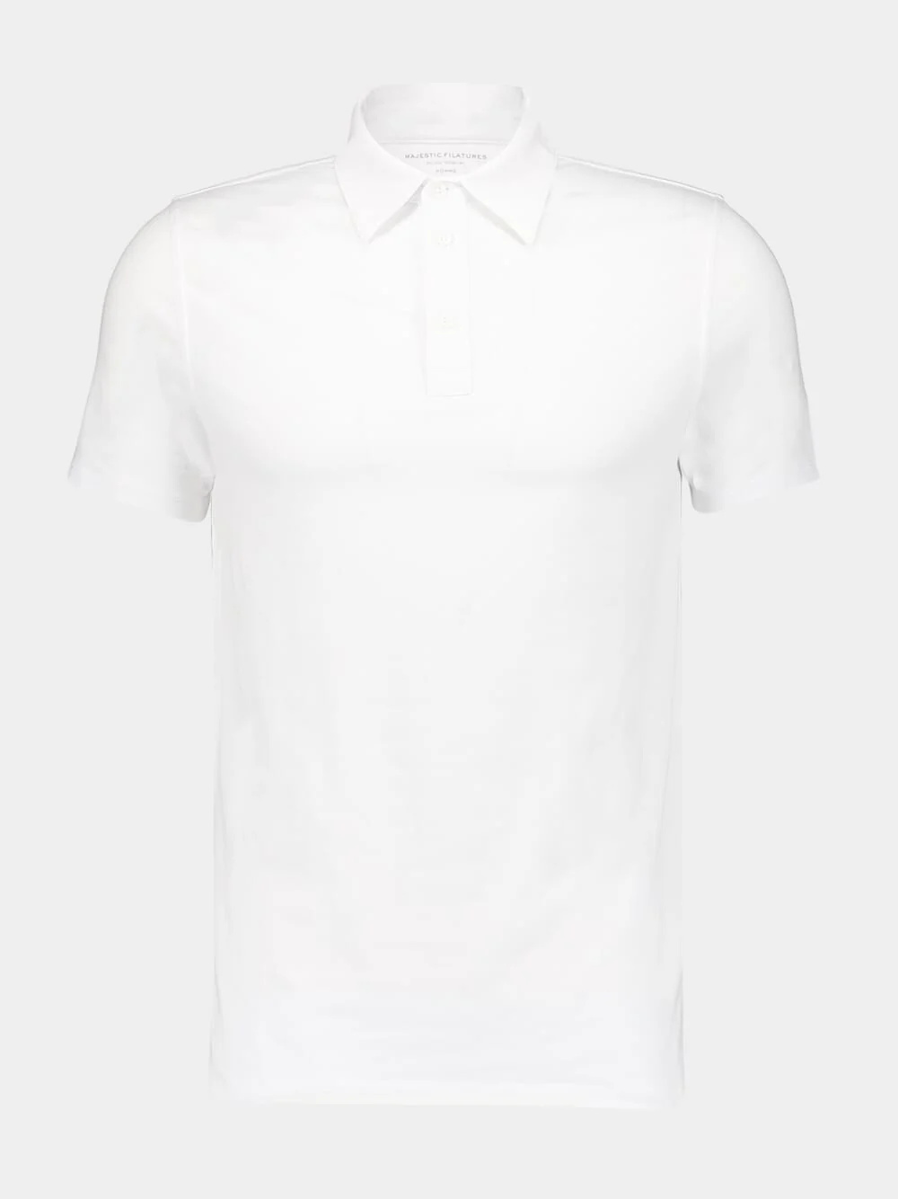 White Organic Cotton Short-Sleeved Polo
