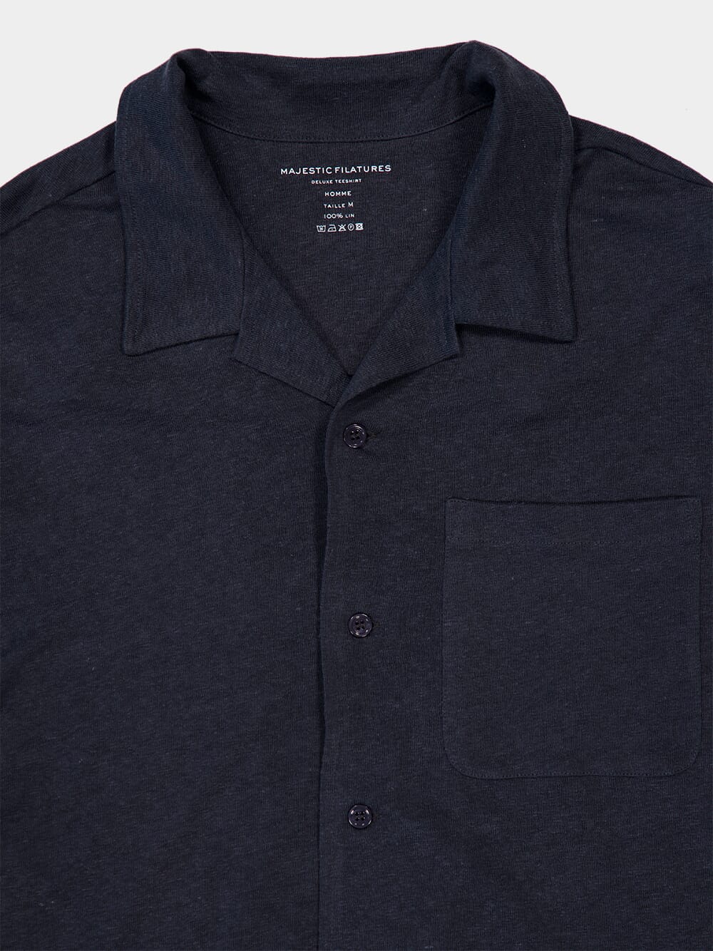 Dark Grey Linen Short Sleeve Shirt - Image 3