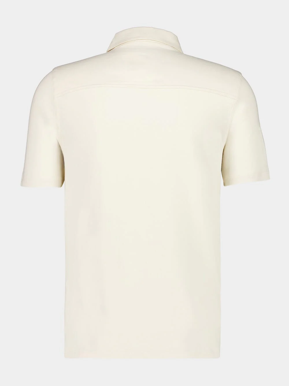 Ecru Organic Cotton Short-Sleeve Polo - Image 2