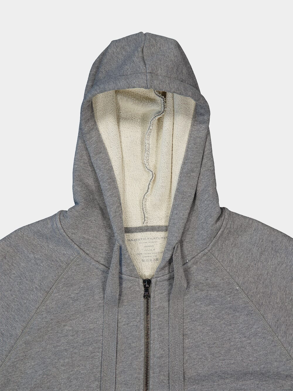 Grey Organic Cotton Zipped Hooded Sweatshirt - Image 3