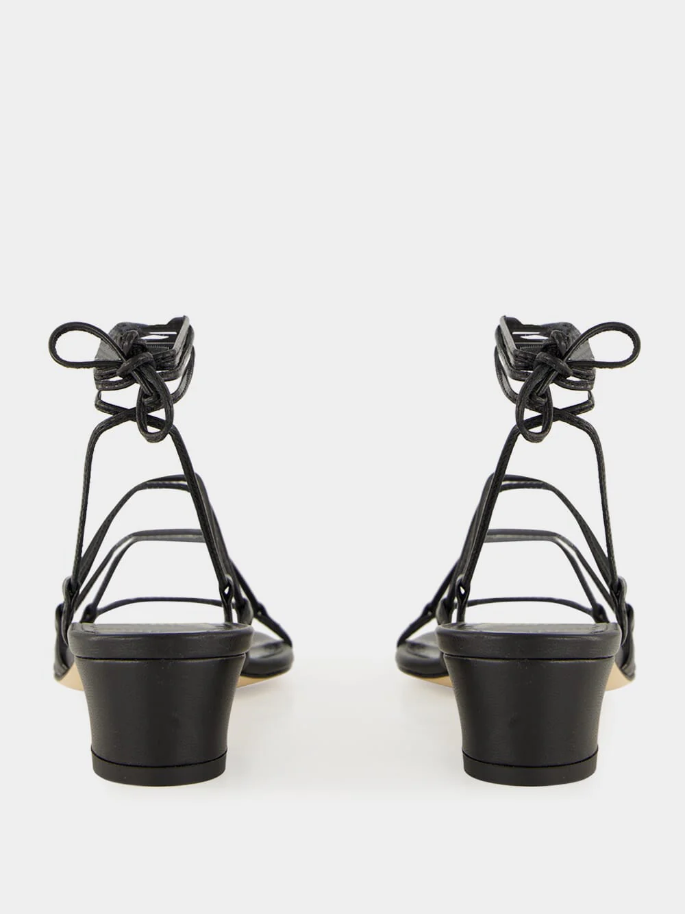 Black Dellasan Sandals in Nappa Leather - Image 5