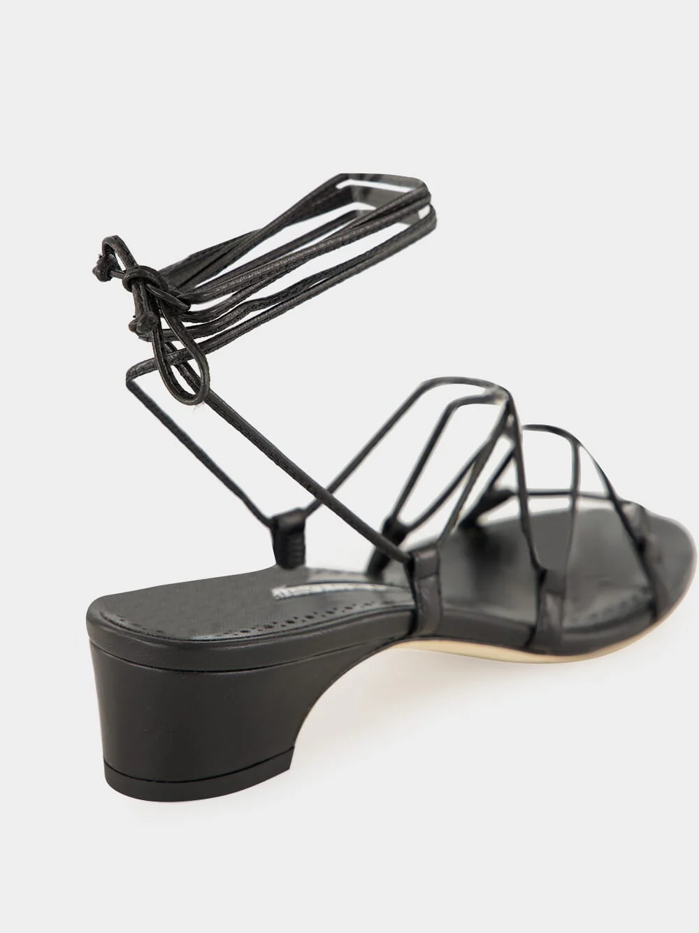Black Dellasan Sandals in Nappa Leather - Image 6