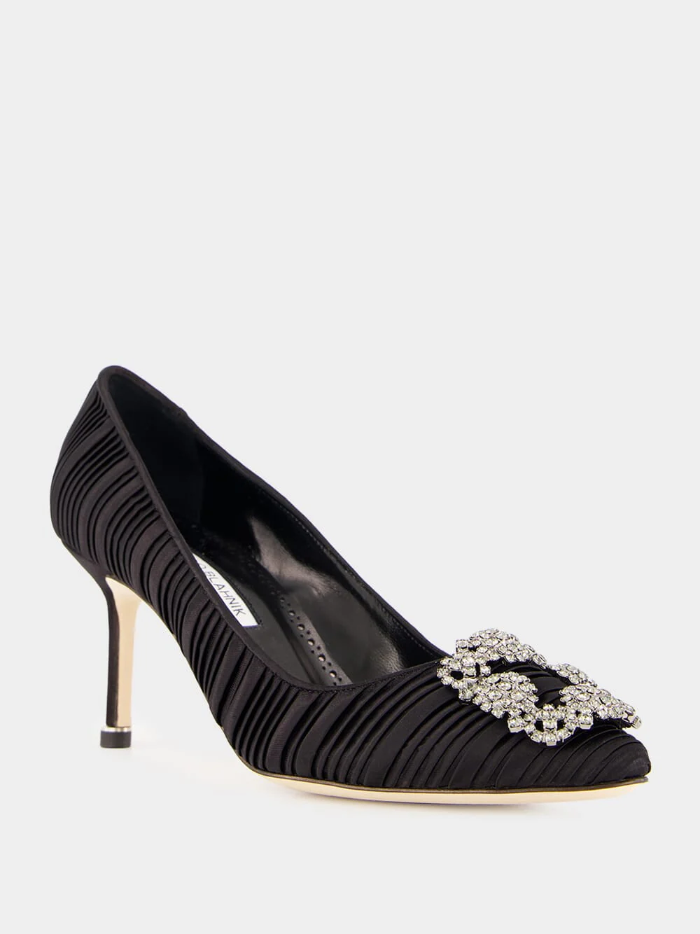 Black Satin Hangisi Pumps - Image 2