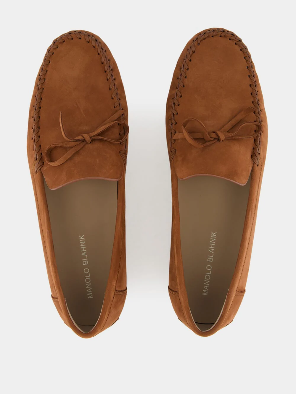 Brown Suede Leather Moccasins with Bow - Image 4