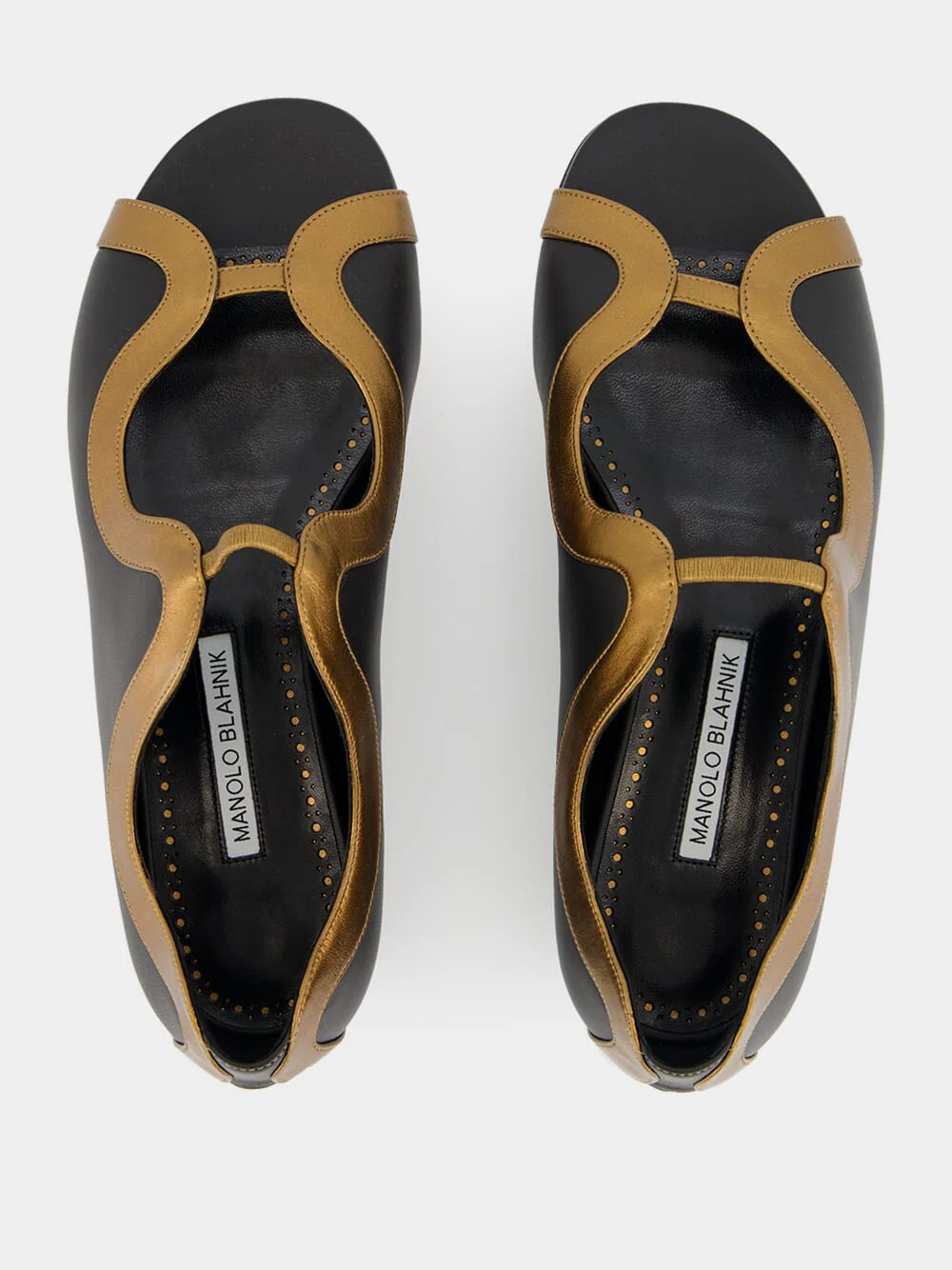 Chilki Black and Bronze Leather Sandals - Image 4