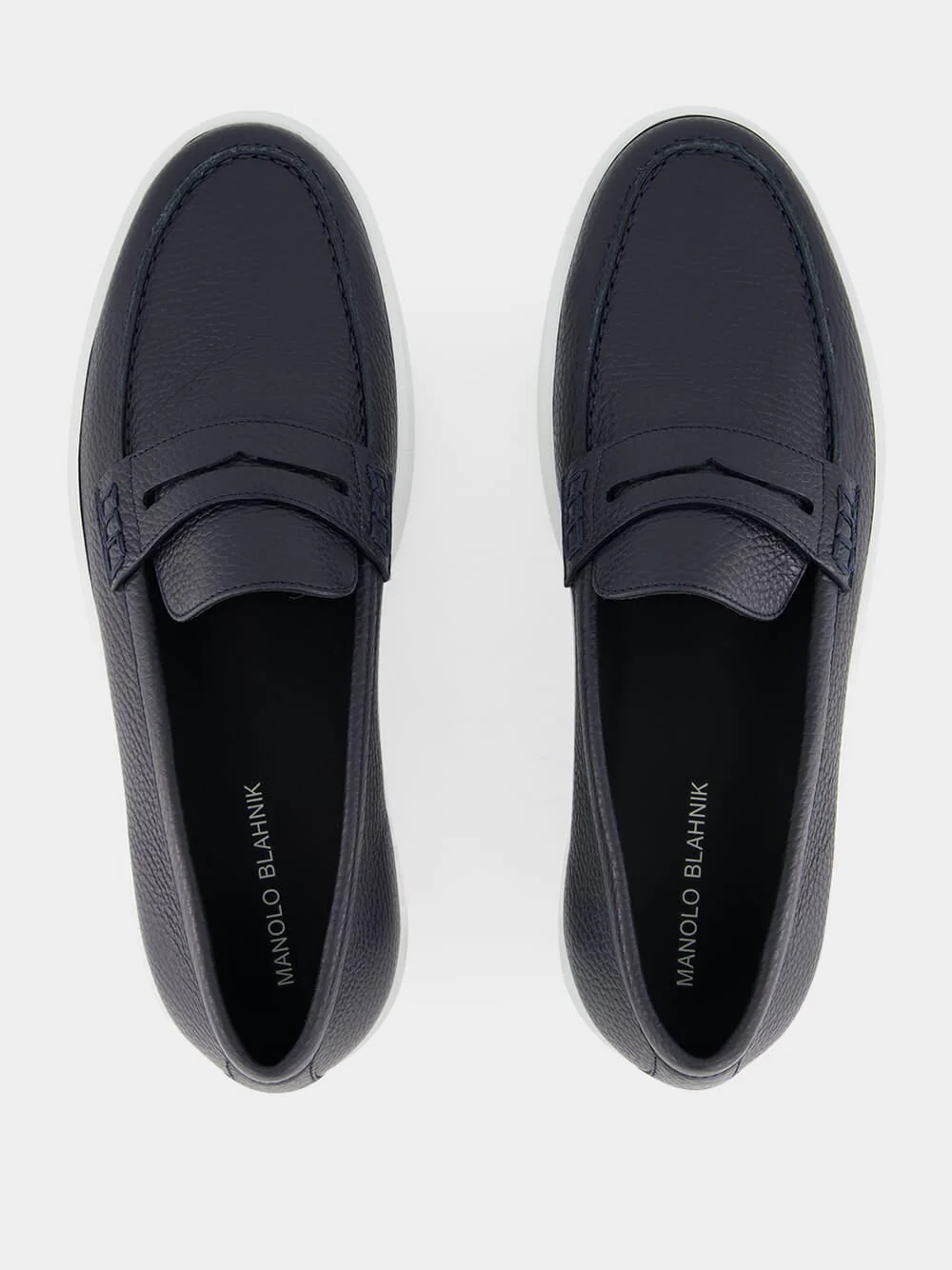 Ellis Navy Calf Leather Slip-On Loafers - Image 11