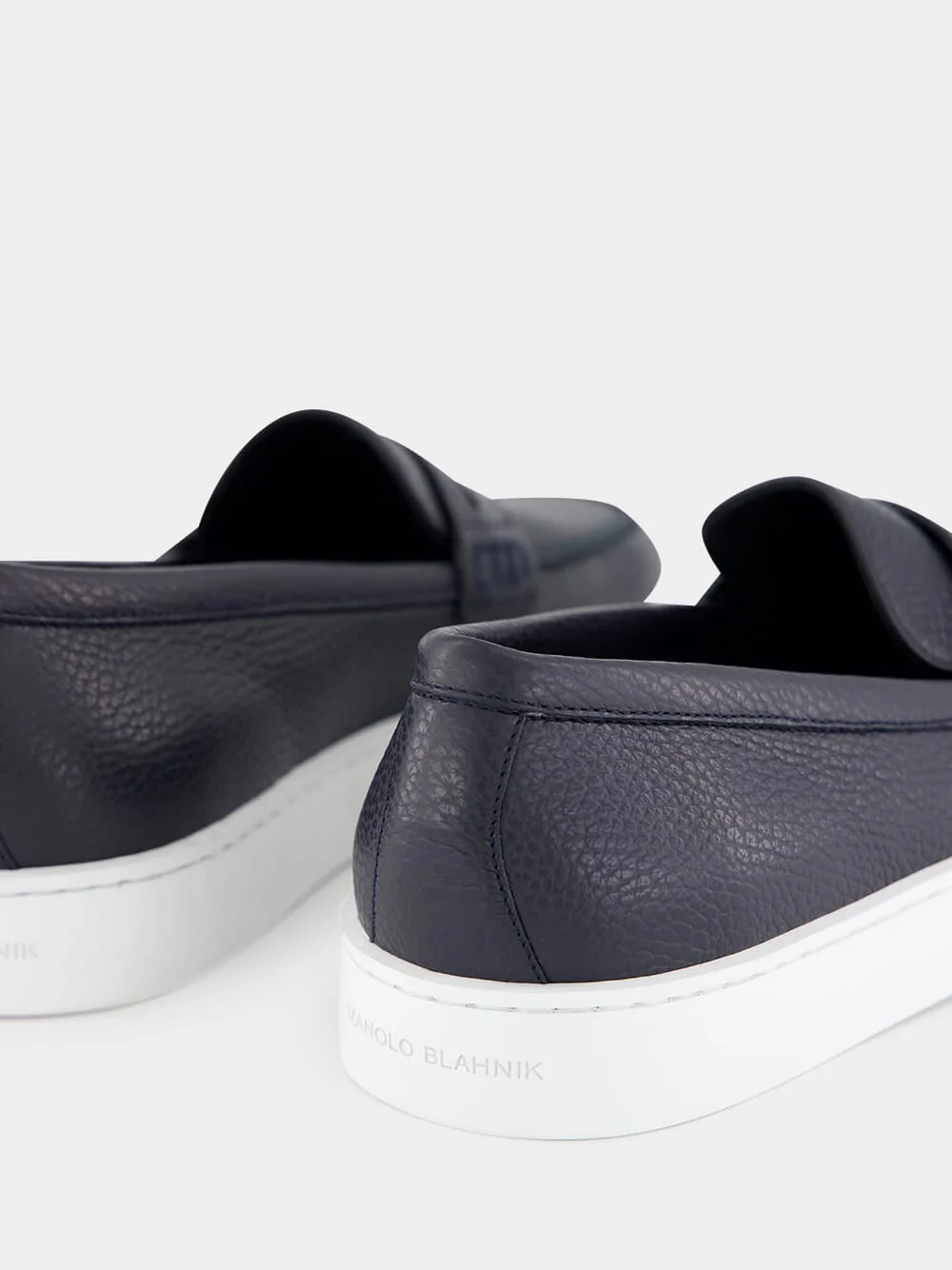Ellis Navy Calf Leather Slip-On Loafers - Image 13