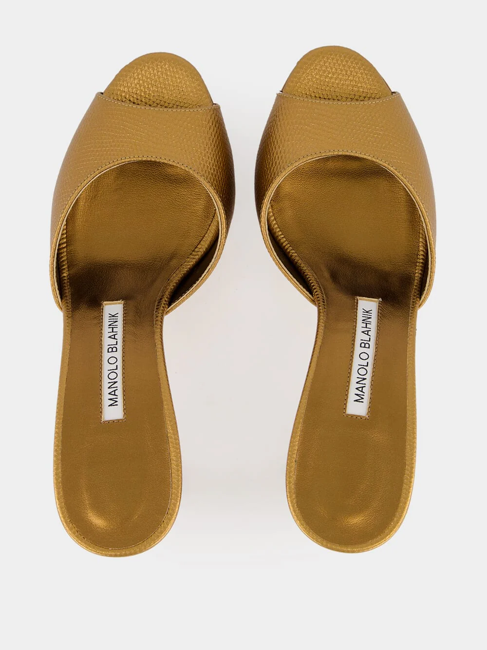 Gold Jadaron 70 Leather Heeled Mules - Image 4