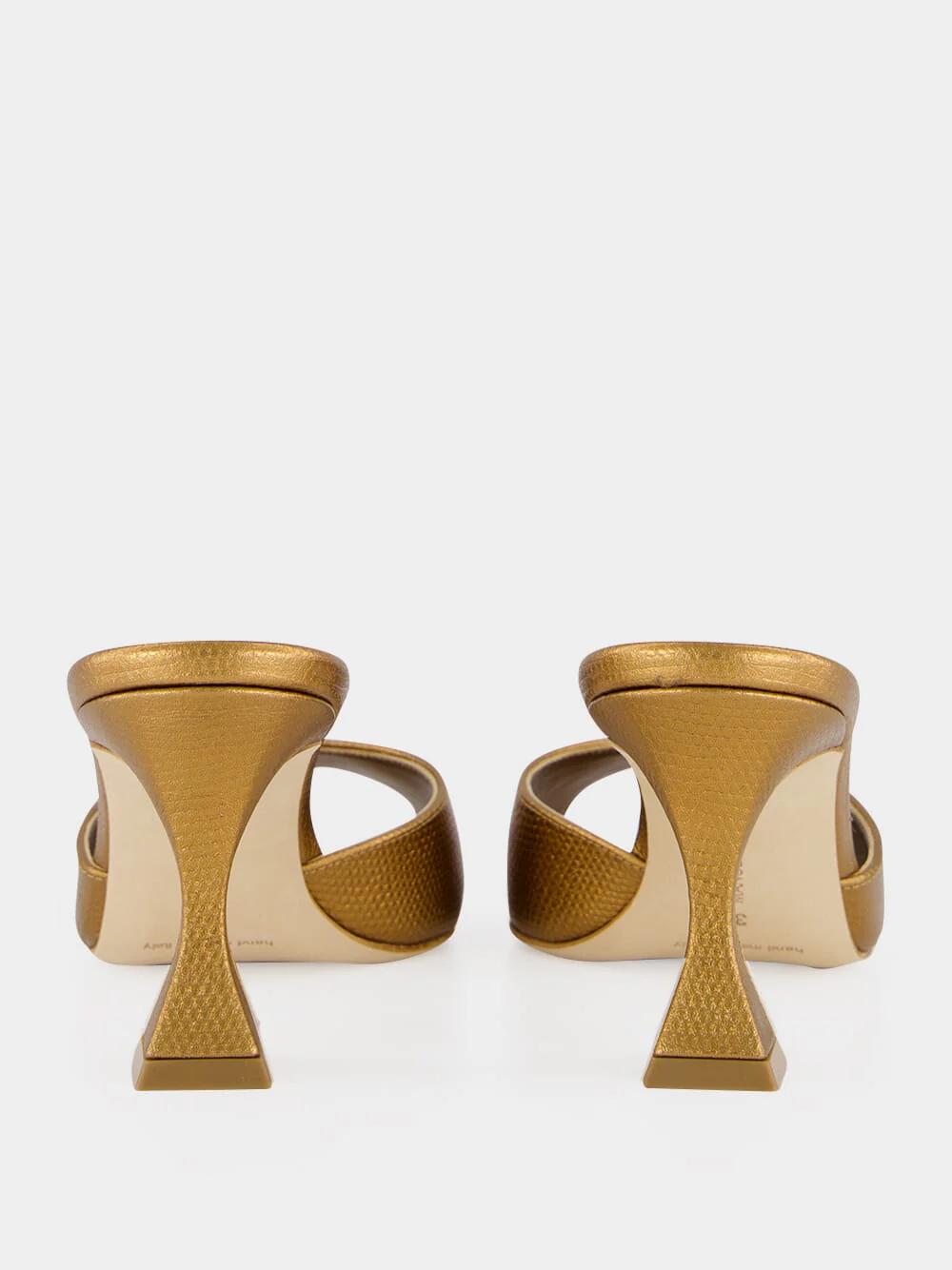 Gold Jadaron 70 Leather Heeled Mules - Image 5