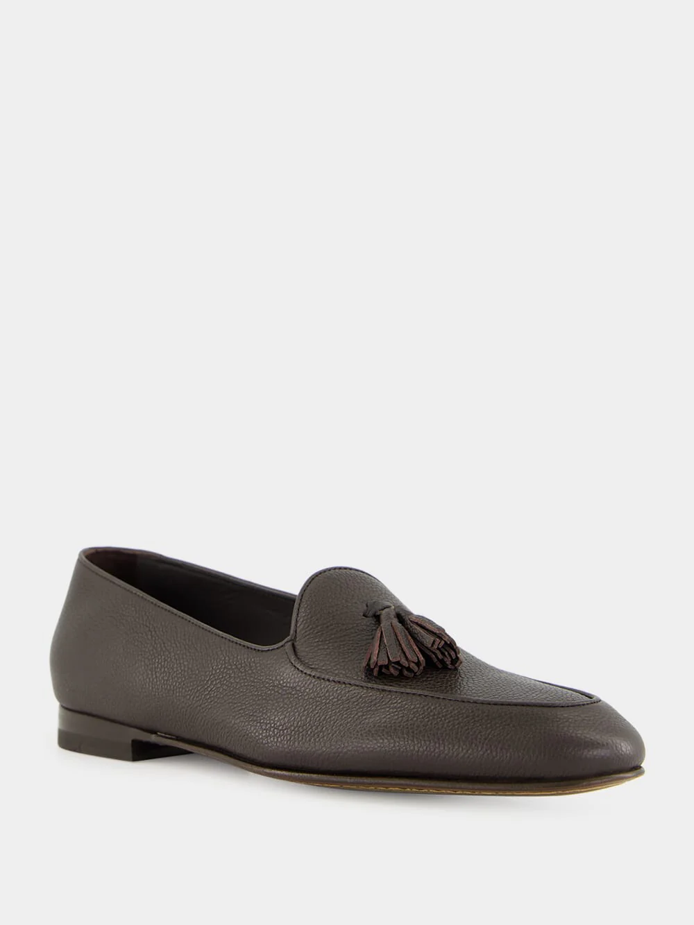 Lennox Dark Brown Leather Tassel Loafers - Image 2