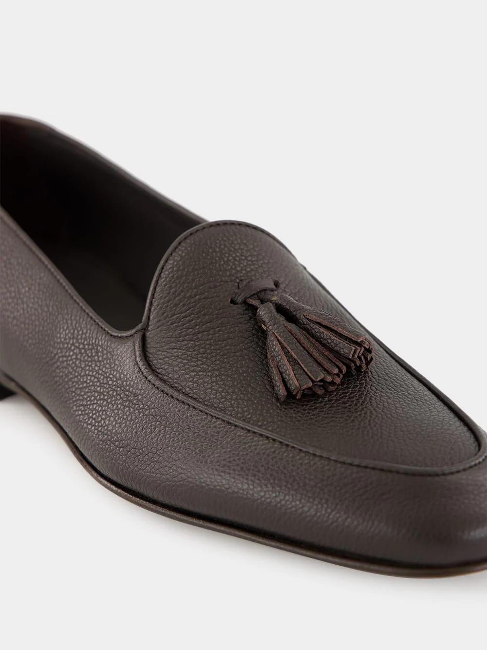 Lennox Dark Brown Leather Tassel Loafers - Image 7