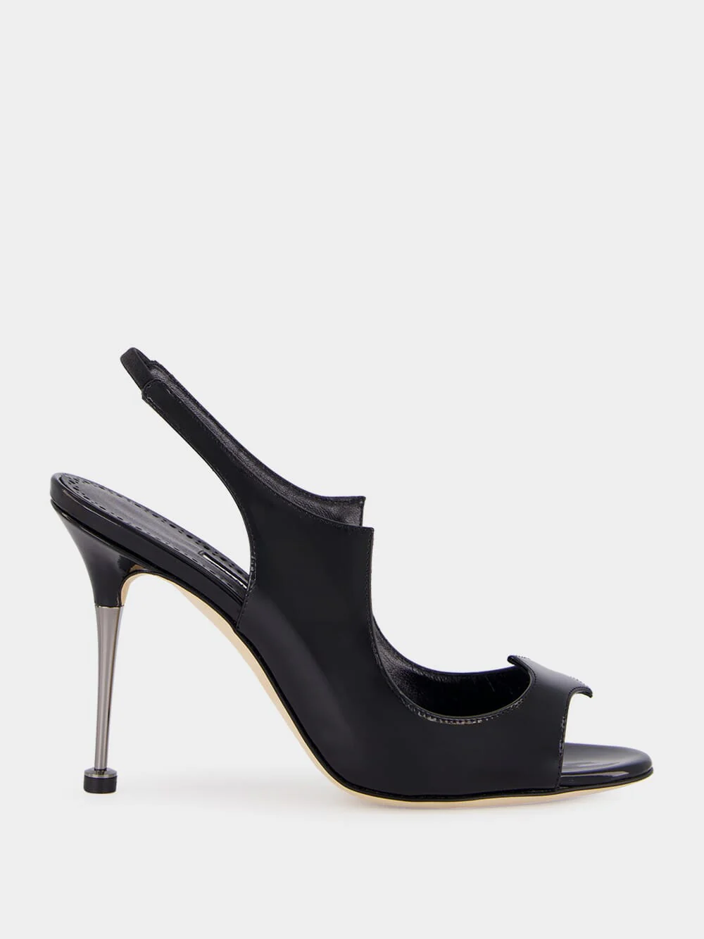 Minza Black Slingback Sandals