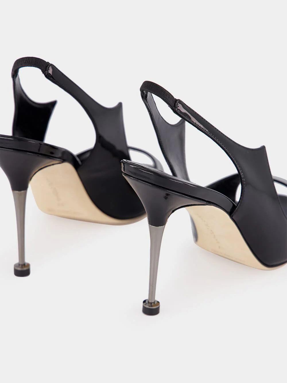 Minza Black Slingback Sandals - Image 6